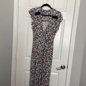 Loveappella floral knit jumpsuit romper